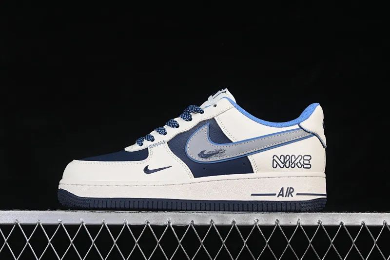 All Categories Nk Air Force 1 Air Force Series Nk Air Force 1 Low Air Force Low Nike Air Force 1'07 Low Beige and Blue Splicing Air Force One Low Casual Sneakers JP8028-067